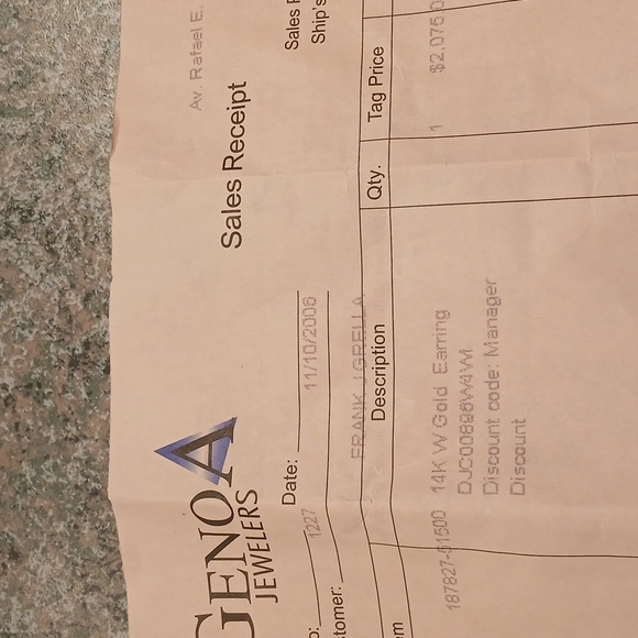 14k White Gold Diamond Baguette Earrings - Picture 8 of 8